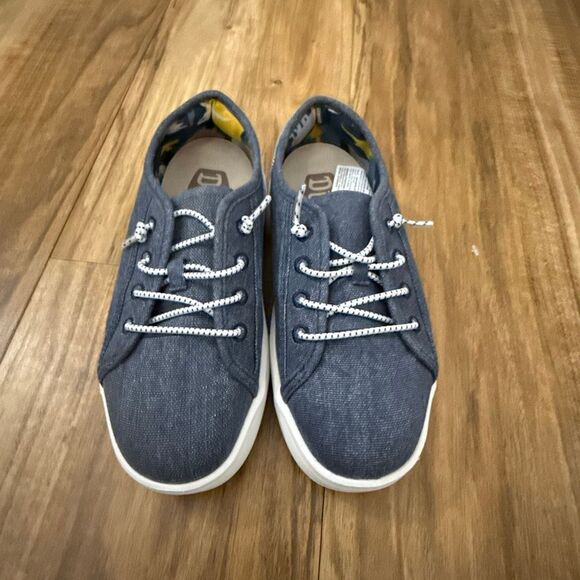 Hey Dude Cody Youth Craft Linen Navy Slip On Shoes Size 13 NWOT - Picture 3 of 7